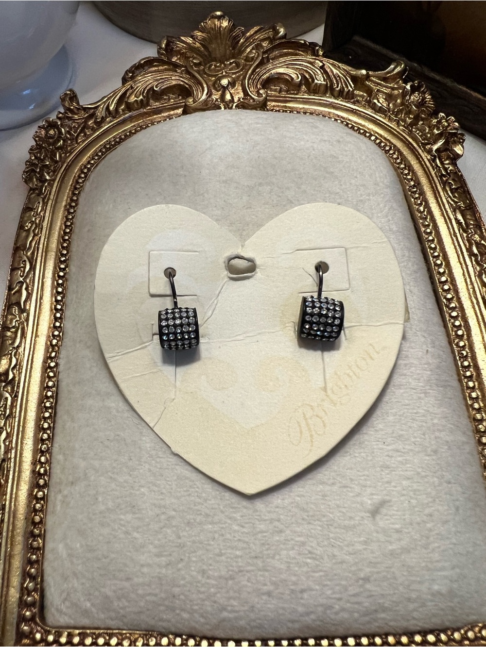 Brighton Meridian Black Leverback Earrings